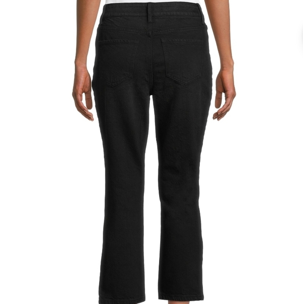 Time& Tru Size 8 Black High Rise Stretch Straight Women's Jeans - Picture 4 of 13